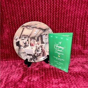 A Christmas Carol Dept 56 Collector Plate 1991 The Cratchit’s Christmas Pudding